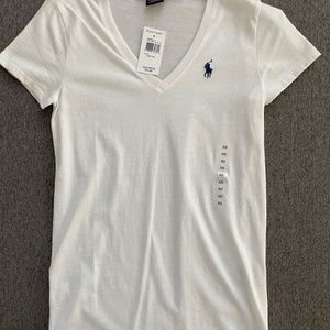 Polo Ralph White V-Neck Tee